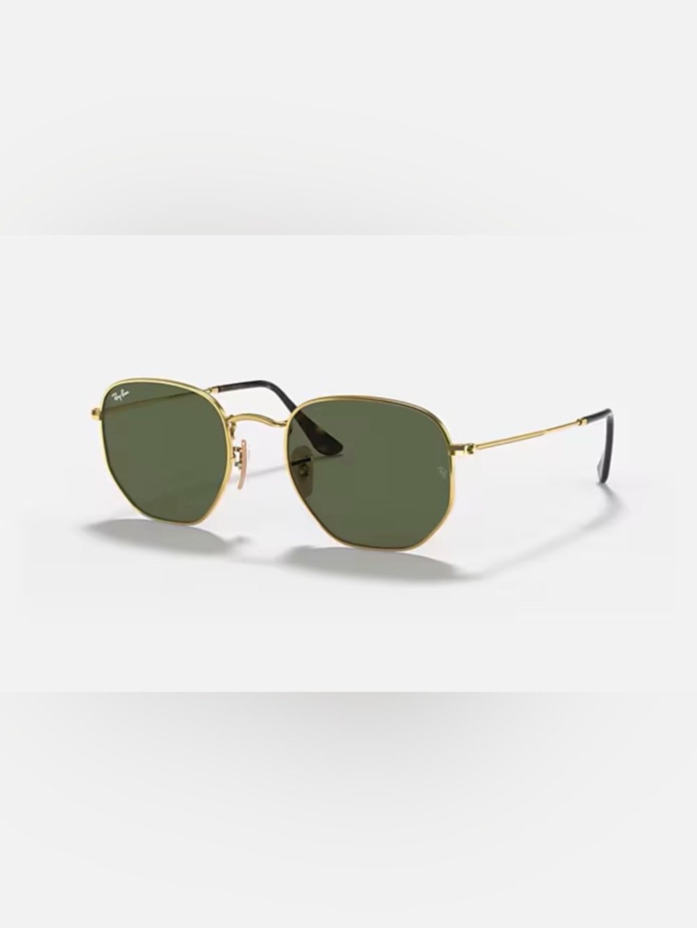 Ray-Ban Gold Frame with Green Lenses Sunglasses